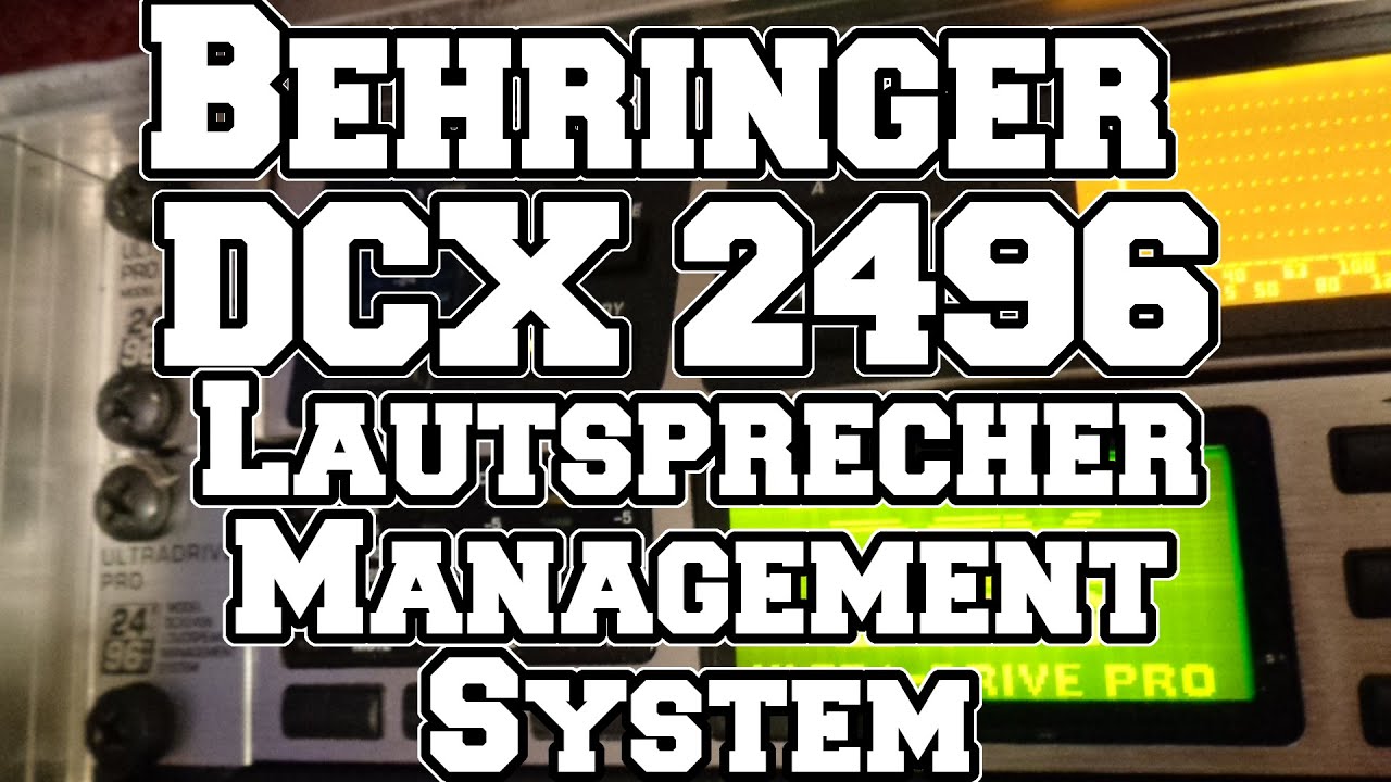 behringer dcx2496 manual